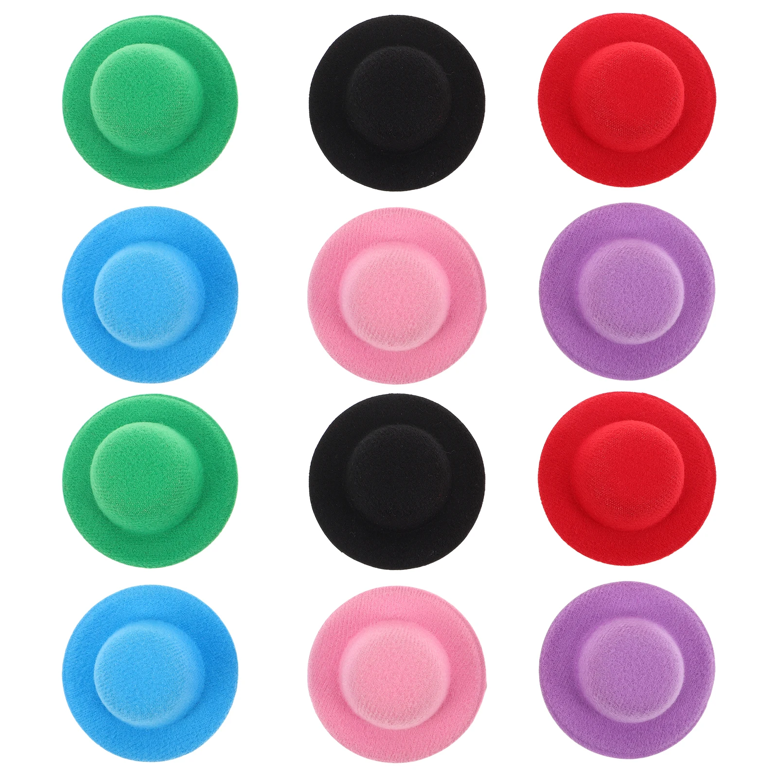 

12 Pcs Mini Simulated Top Hat Tiny Party Hats DIY Colorful Miniature Formal Dress Crafts Tea up