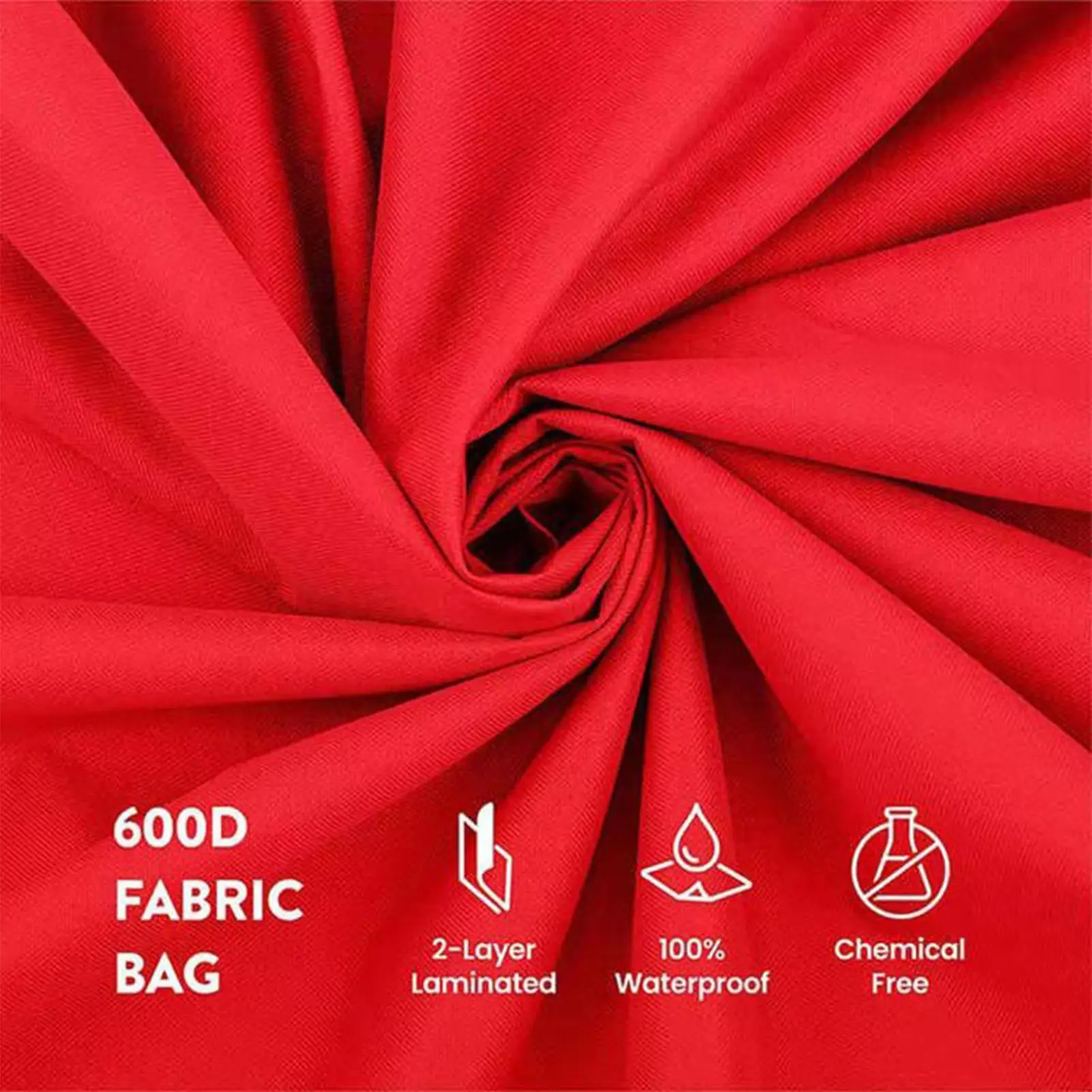 

Red Christmas LED Light Storage Box Durable Oxford Holiday Snowflakes Organizer Multifunctional Storage Bag with zipper