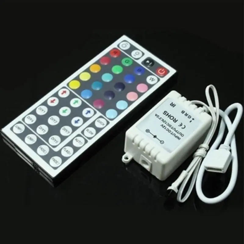 

1PC 5M RGB LED Strip Light Kit Waterproof LED Light Rope with Multi-Color 44 Key IR Remote Controller DC 12V 6A Power Supply Ada
