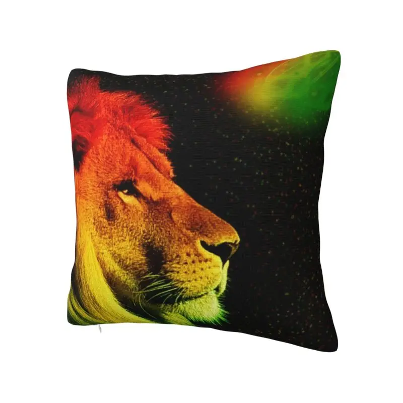 Rasta Lion Jamaican Pride Pillow Case 40x40cm for Sofa Jamaica Flag Rastafarian Reggae Luxury Cushion Cover Square Pillowcase