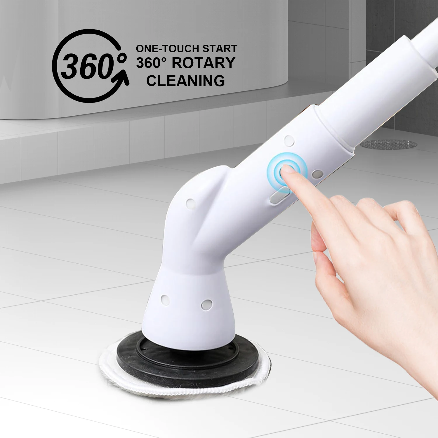 Electric Cleaning Brush Multifunctional Household Long Handle Retractable Wireless Rotatable Cleaning Brush For Bathroom Toilet