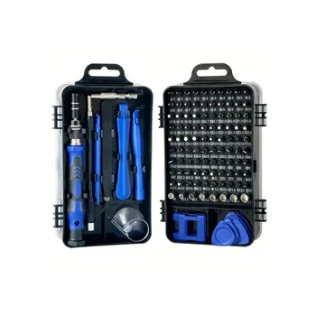 115 different specifications, repair tool kit black/purple/red/blue/yellow//32 in 1 repair screwdriver set, no battery required