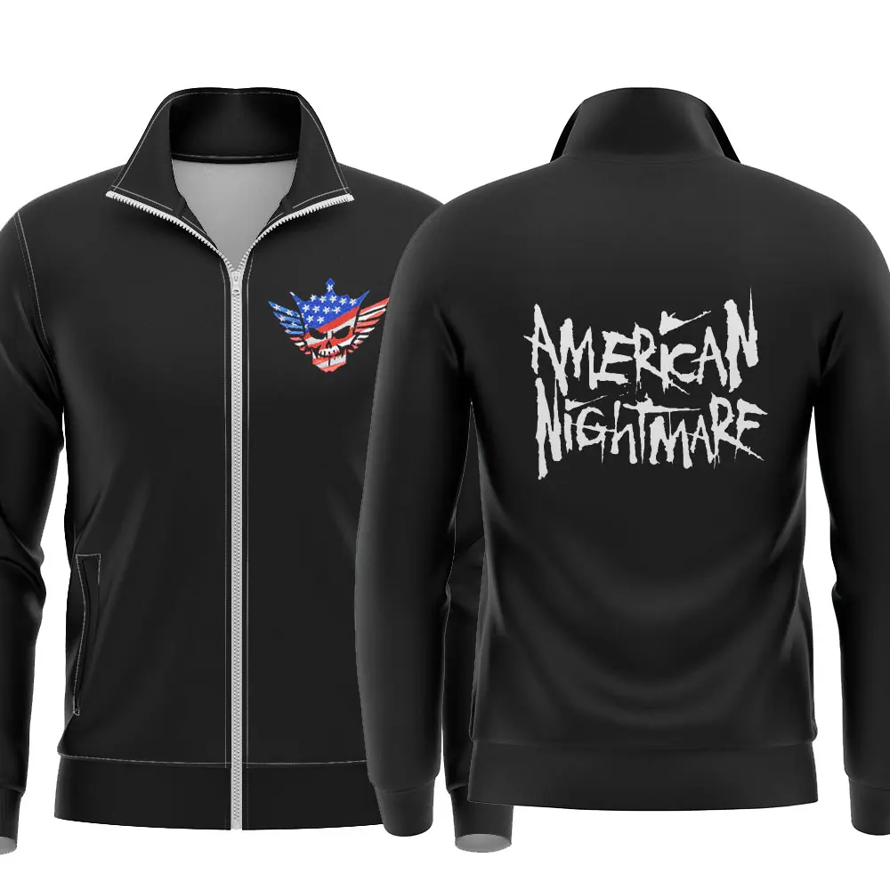 2023 Frühling und Herbst Neue 3D-Druck Cody Rhodes Sportjacke Mantel Bequemes und atmungsaktives Wrestling-Reißverschluss-Top