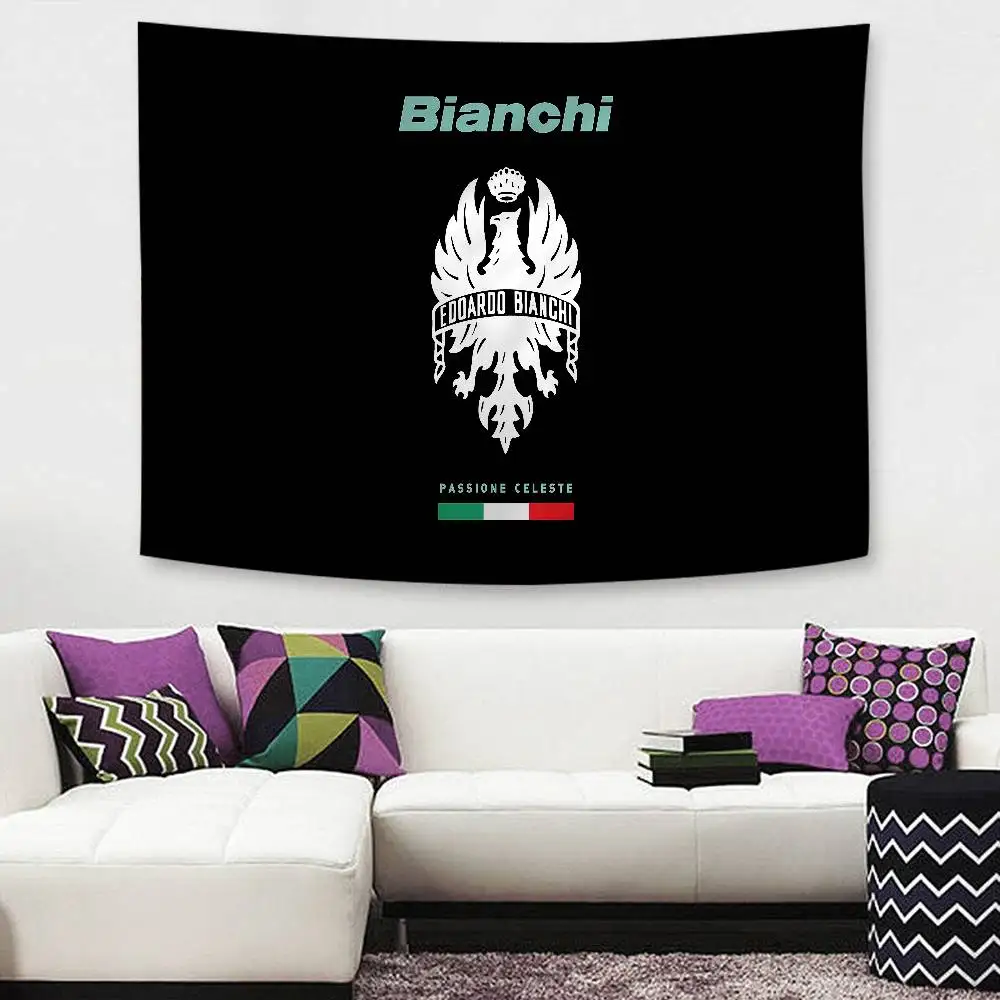 B-BianchiS Bike Logo DIY Wall Tapestry for Living Room Home Dorm Decor Wall Art Decor