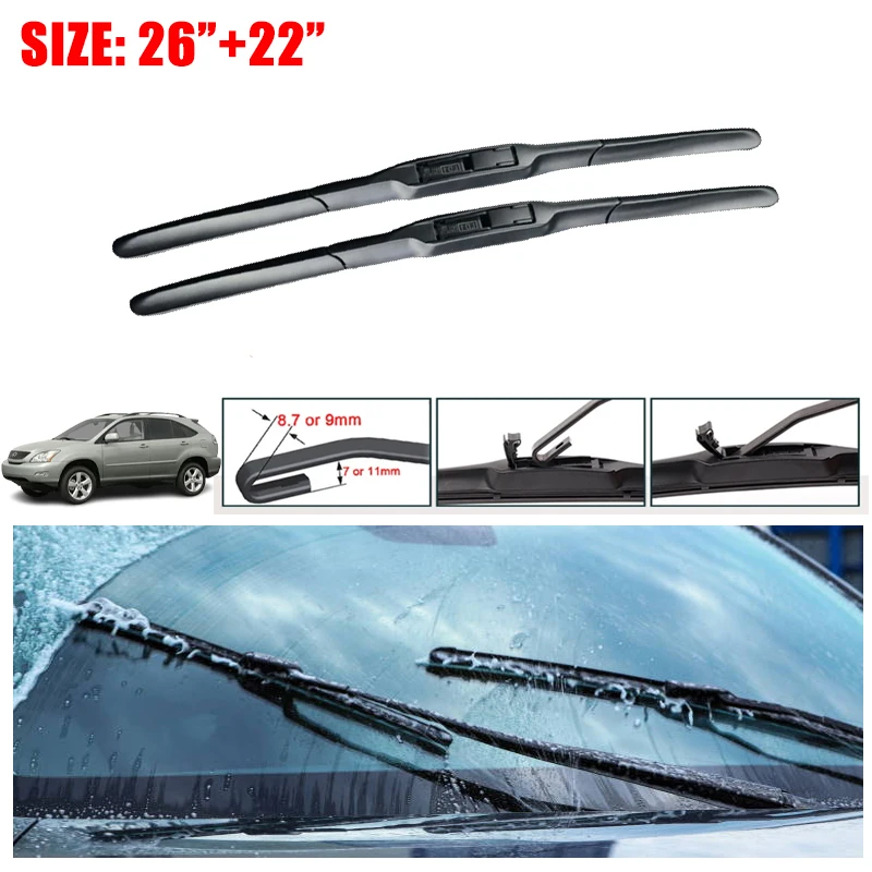 

Car Wiper Blade For Lexus RX 2003~2009 XU3 2004 2005 2006 2007 Front Rain Windscreen Windshield Wiper Stickers Auto Accessories