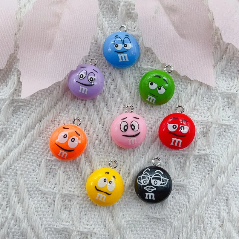 10pcs/Lot Resin M Candyh Charms For Bracelets Key Chain Earring Jewelry Making DIY Craft Pendants Handmade Dollhouse