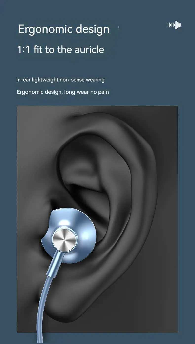 9D Stereo Type C&3.5mm Gaming Headsets Wired Earphones In-ear Headphones HiFi Bass Earphones for Samsung Earbud In Mic Handsfree