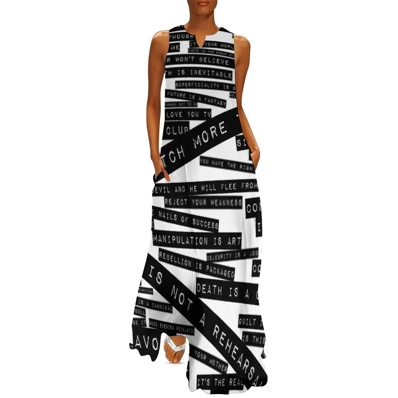 u2 zootv quotes Long Dress Summer women's clothing evening dress Dress