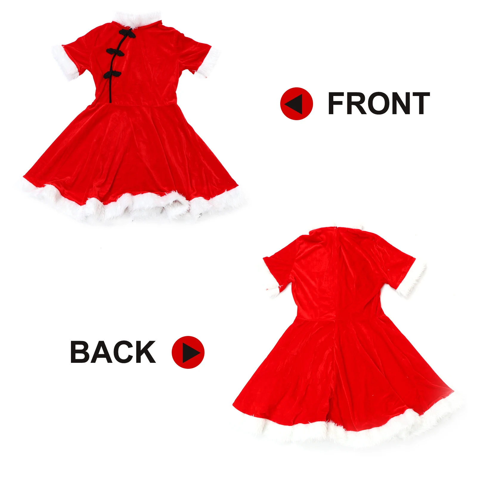 

Red Dress Size Durable Festive Distinctive Skirt Party Costume Women Performance Prop Christmas Event Skirt Stage Accessories