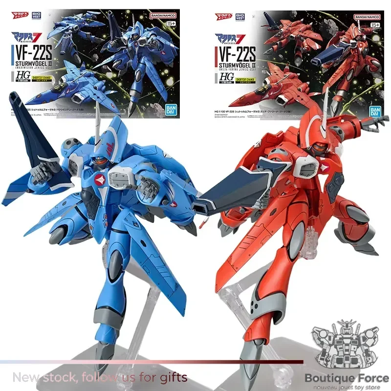 Коллекционная фигурка Bandai Macross VF-22S SturmVogel II: Максимилиан, Джениус, Милия, Фарина Джениус. Официальная лицензионная модель.