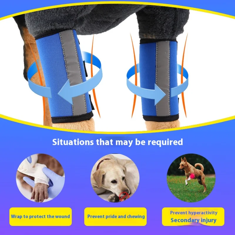 

Dog Knee Pads – Double Front Leg Protectors for Medium/Large Dogs (Post-Surgery & Injury Care