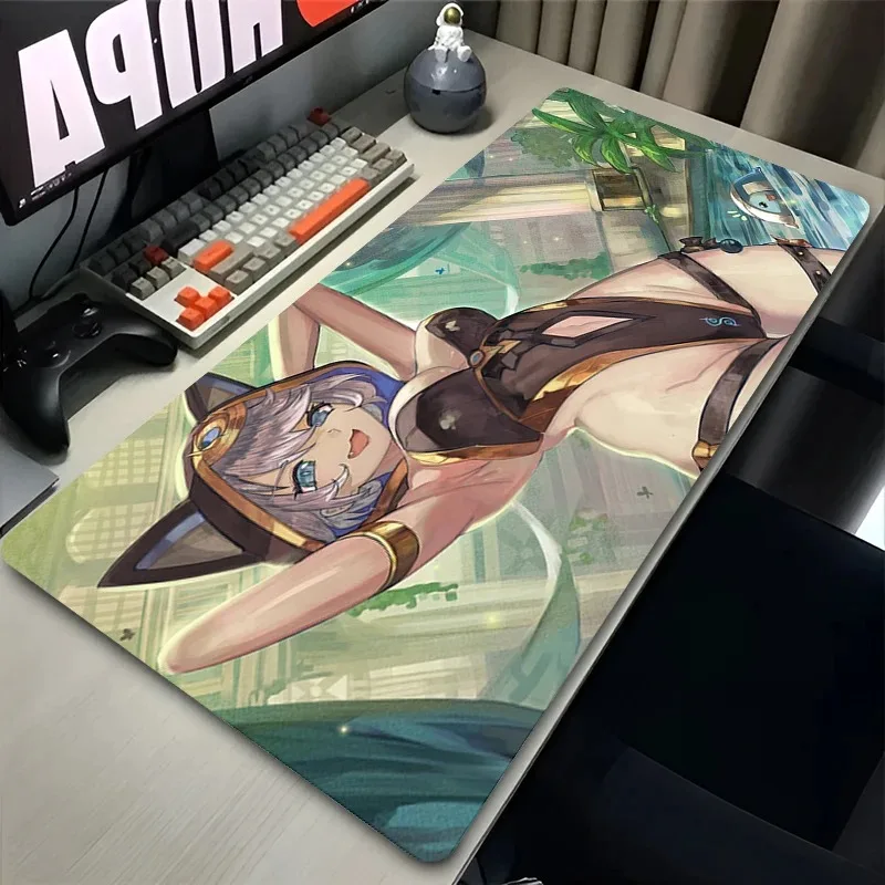 لوحة الماوس أنيمي ألعاب هونكاي ستار السكك الحديدية تشفير اللوحي Varmilo لوحة المفاتيح Kawaii الألعاب اكسسوارات لوحة الماوس القط فتاة حصيرة مكتبية #1