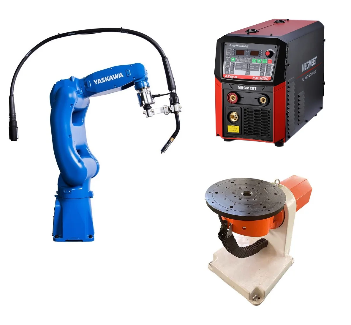 YASKAWA AR700 welding robot with CNGBS robot positioner and MEGMEET welder for Welding Automation