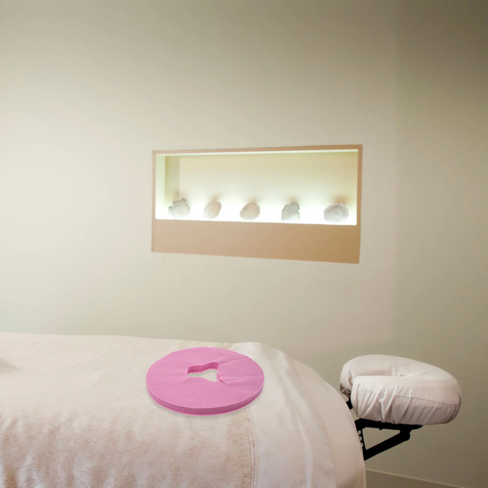 

100Pcs Face Massage Covers Premium Non-Woven Material with Breathing Hole Ergonomic Fit for Spa Salon Use Soft Disposable