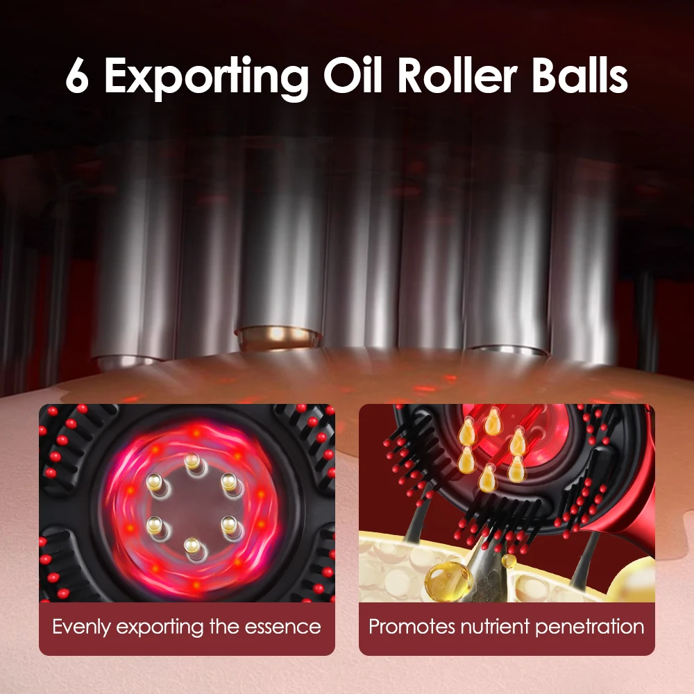 Sisir Pijat Kulit Kepala Elektrik Getaran Pertumbuhan Rambut Kembali Folikel Rambut Aplikator Cairan Minyak Esensial Perawatan Rambut Anti Rontok