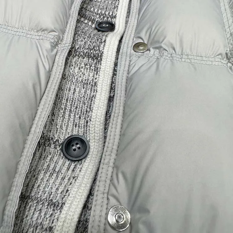 Luxury Knit patchwork down jacket for women 2026 Winter Thick warm turtleneck long sleeve puffer coat Korean style INKEO DJ668