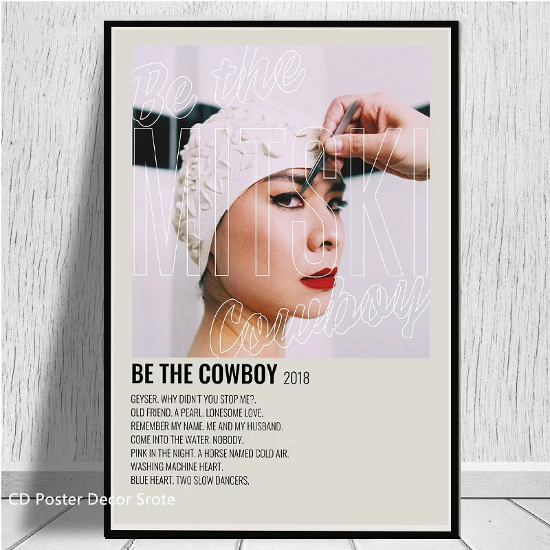 المغني Mitski المشارك شخصية مخصصة الملصقات غرفة المنزل بار مقهى ديكور الجمالية هدية يكون رعاة البقر طلاء جدران الفن ملصق