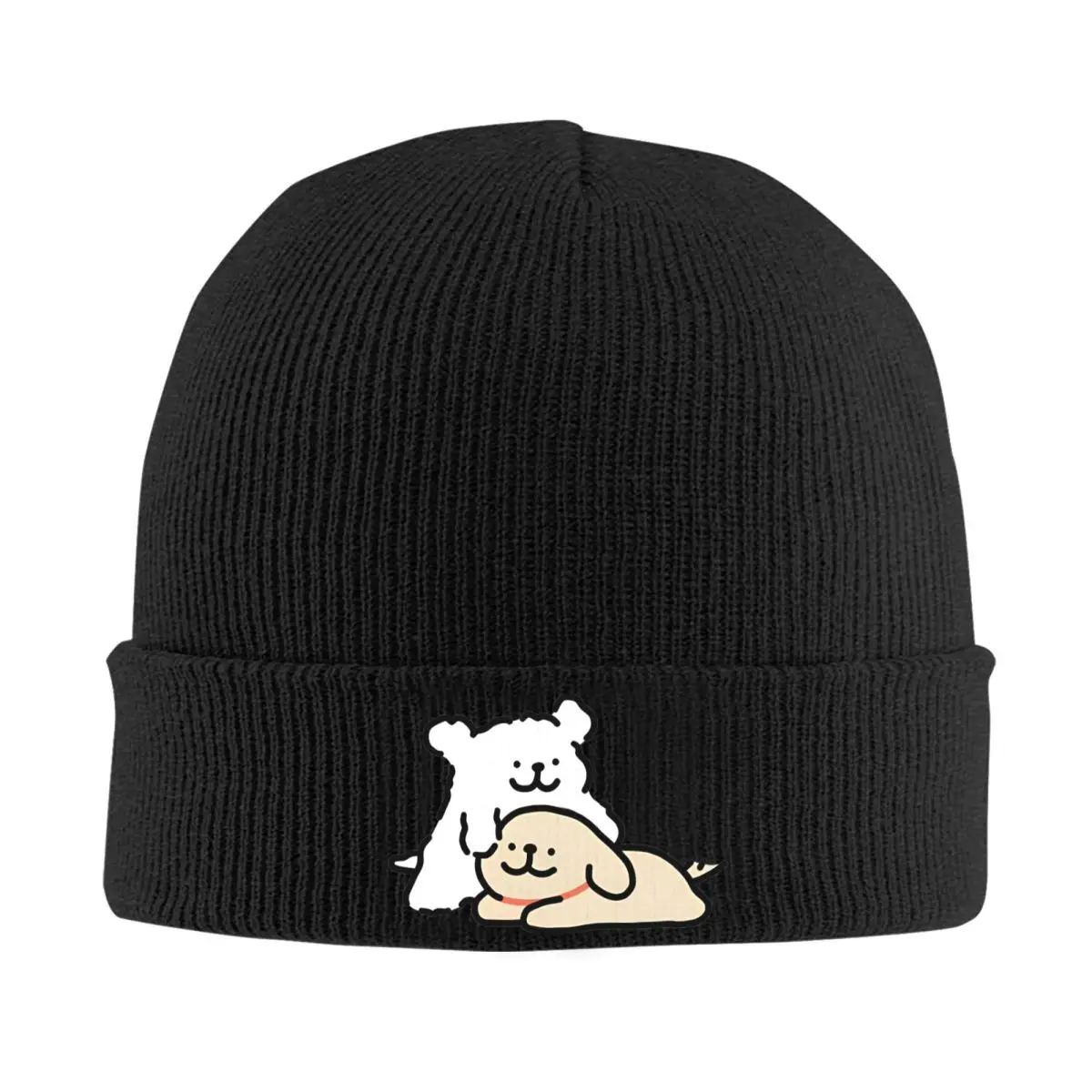 Maltańczyk Golden Retriever czapki z daszkiem czapki beanie jesienno-zimowy wzór Skullies czapki Vintage kobieta mężczyzna Kpop elastyczna czapka