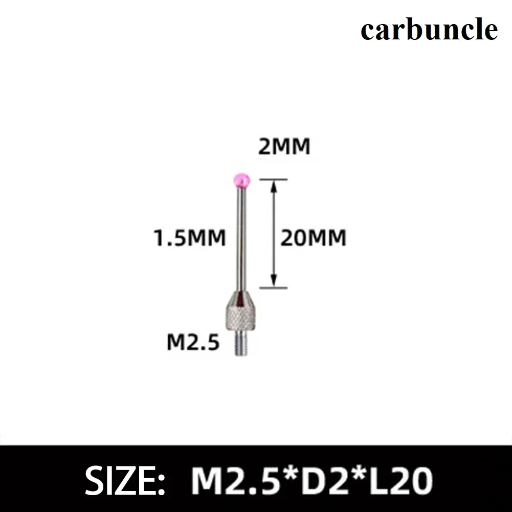 Contact Points Carbuncle Tungsten Steel Micrometer Gauge Probe 2mm Head M25 Thread High Precision Measuring Tool