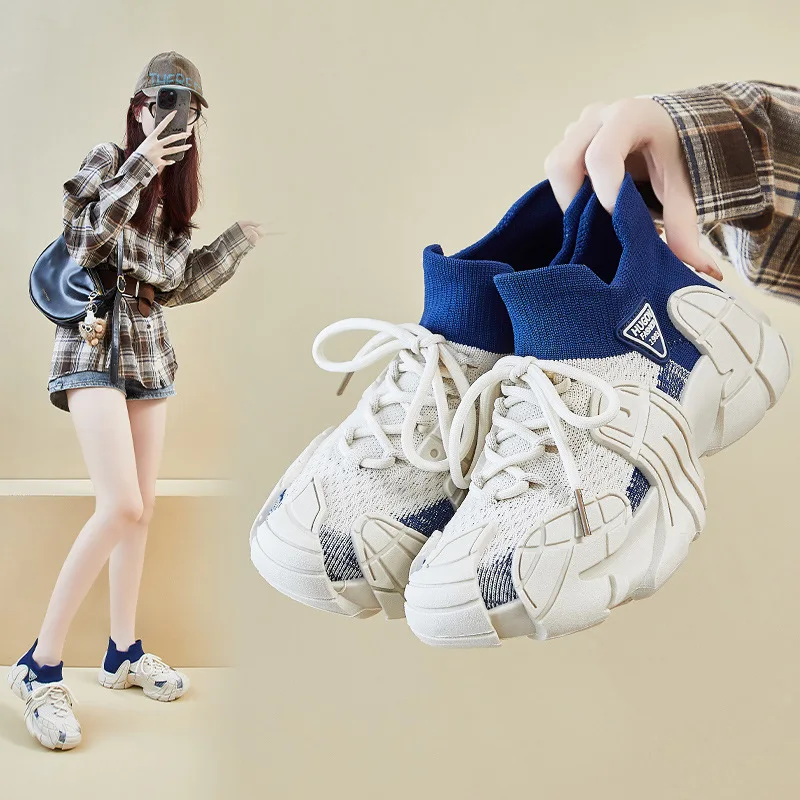 

Туфли для папы в корейском стиле 2025 года, кроссовки на массивной платформе для увеличения роста, кроссовки унисекс для студентов