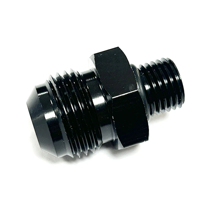 AN10 10 an to M16x1.5 Metric Male Fitting Straight Adapter Aluminum Black