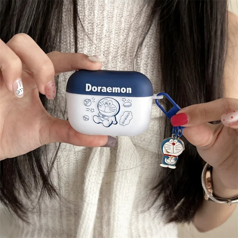 

Горячая новинка: Защитный чехол для Bluetooth-наушников серии Kawaii Doraemon с мультяшным принтом, креативный дизайн, защита от падений, подарок
