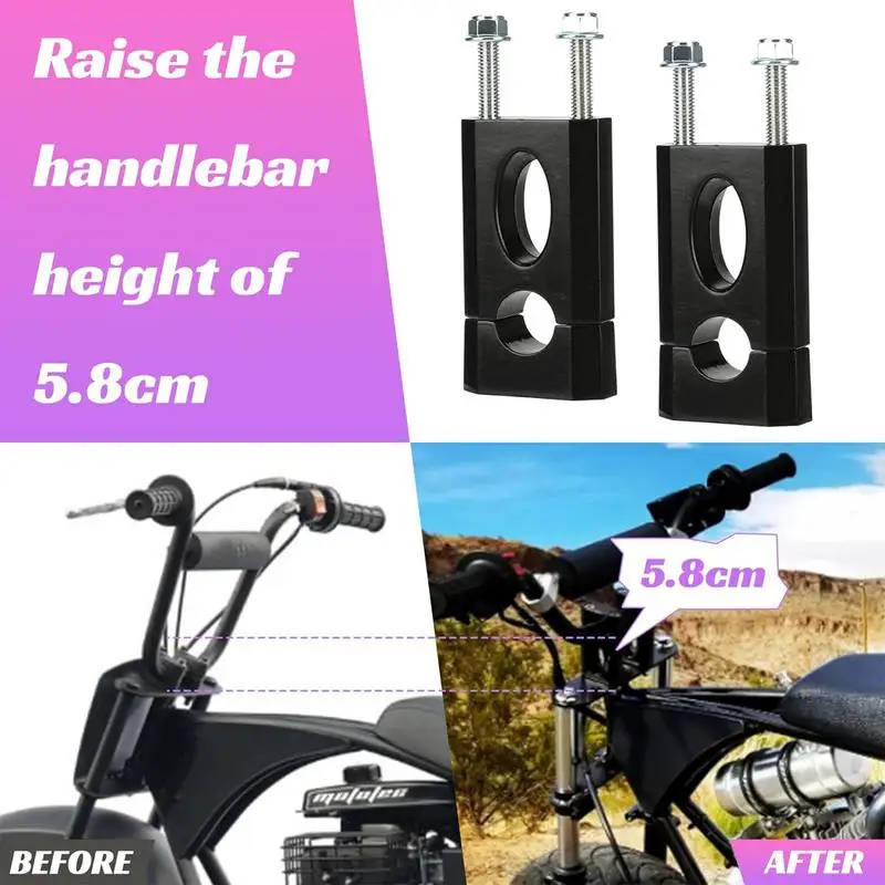 Motorcycle Handlebar Risers 7/8 Dirt Pit Bike Motorcycle Parts Aluminum Alloy Bike Handlebar Riser Adds Comfort For Mountainous