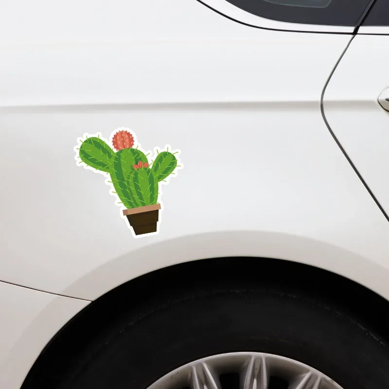 Motos Car Sticke Cactus Flowers Accessories Motorcycle Decal Vinyl Waterproof Car Window PVC