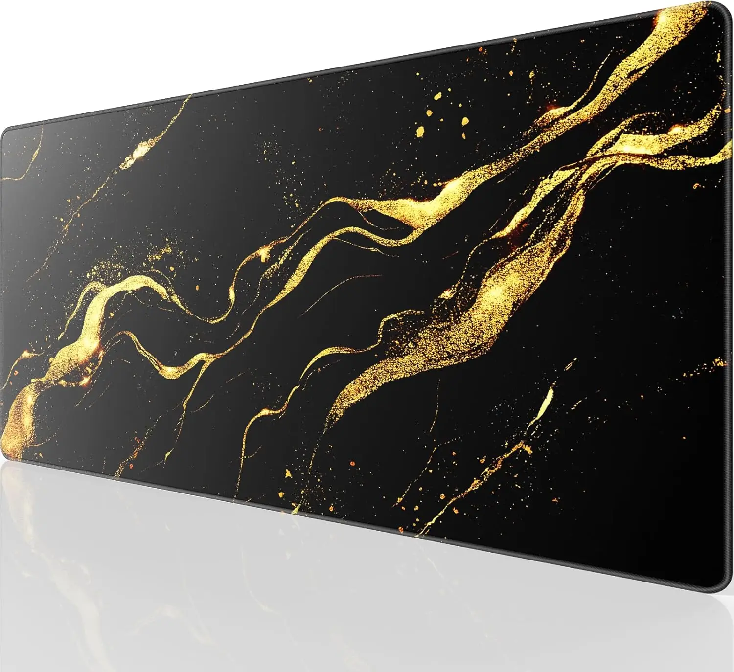 

Large Black & Gold Gaming Mouse Pad – Stitched Edges, Non-Slip Base & Water-Resistant Micro-Weave Surface