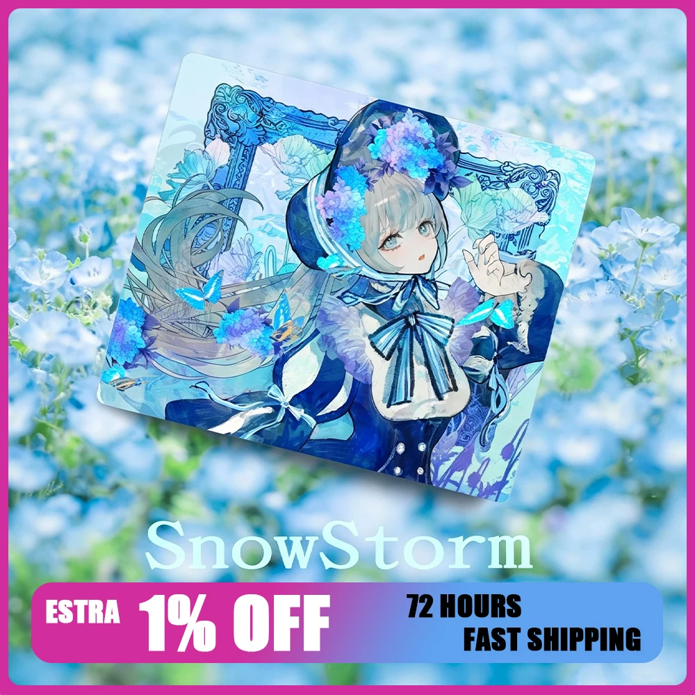PAN Esports Snowstorm Butterfly Glass Gaming Mousepad FPS Both Speed And Smooth Mouse Pad For VALORANT TTK CSGO PC Accessories
