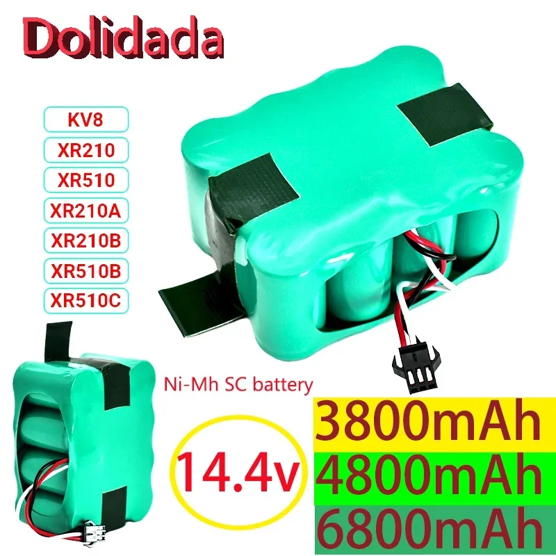 

NEUE 14,4 V Ni-Mh SC Batterie 6800mAhmAh Für KV8 XR210 XR510 XR210A XR210B XR510B XR510C Staubsauger Kehr Roboter