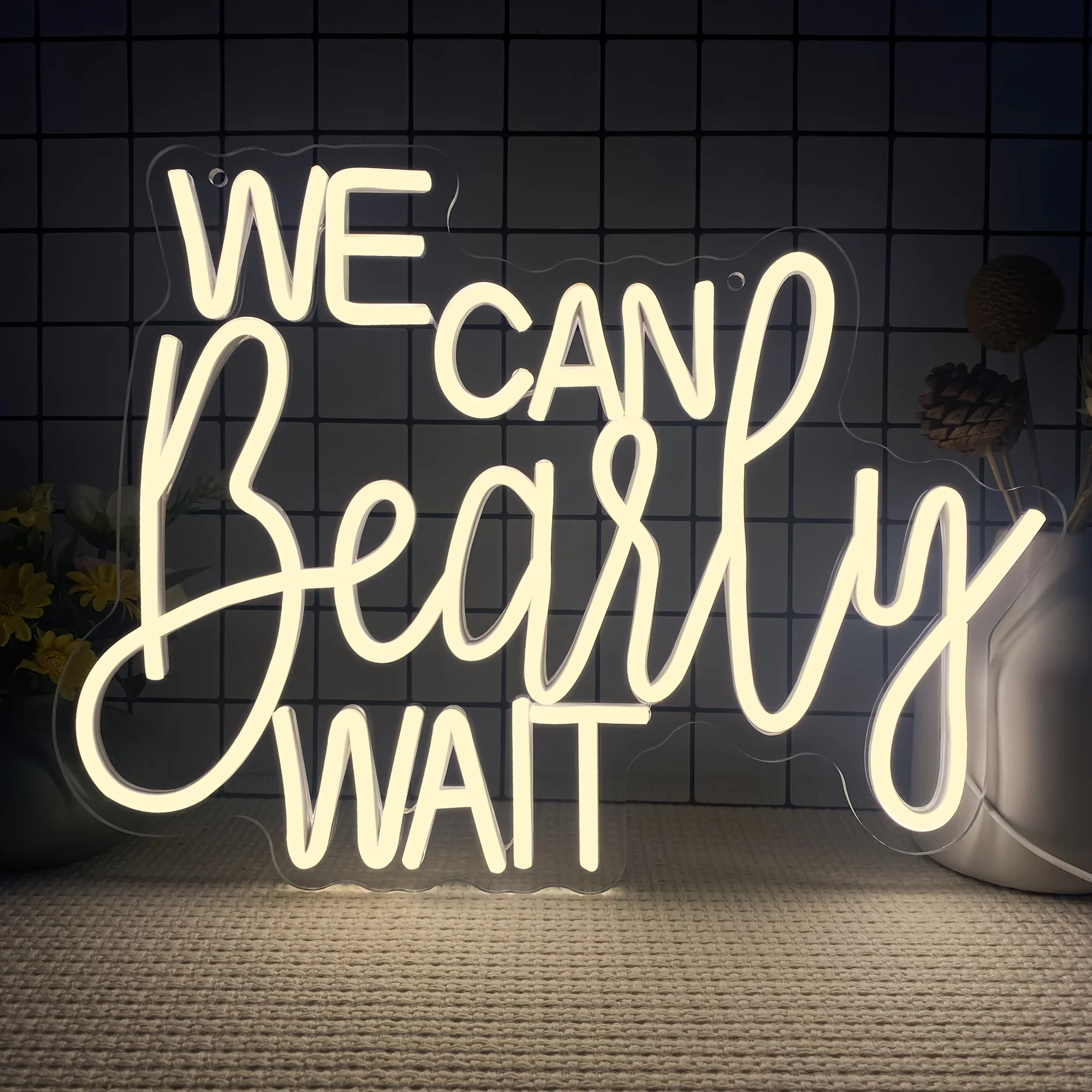 

Мы можем Bearly Wait "Youngsters Душ Неоновая вывеска Светодиодный настенный декор для определения пола и вечеринок по случаю дня рождения