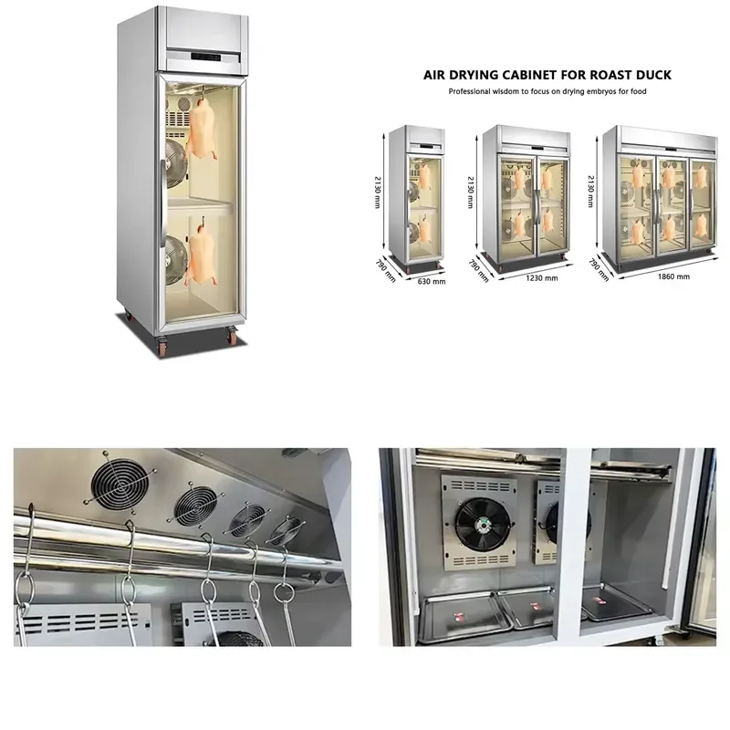 

SFW Certificate Commercial Kitchen Refrigerator Single Door Duck Drying Roast Duck Chicken Drying Display Cabinet