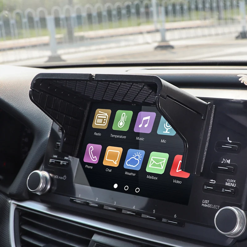 Car Display Accessories 7-12 Inch Navigation Central Control Screen Hood & Universal Light Baffle for Reverse Camera & Sun Visor