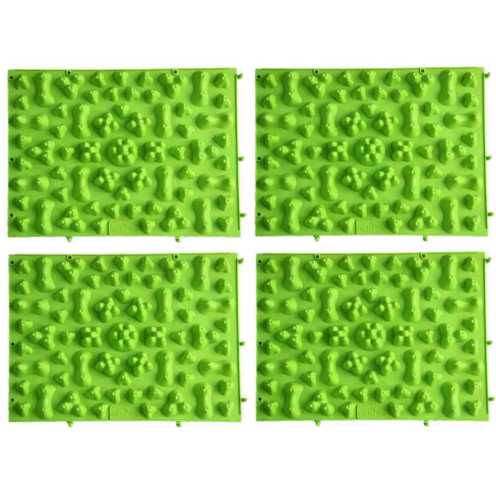 

4Pcs Foot Massage Pad Tpe Reflexology Mat Foldable Non Slip Relieve Fatigue Stimulate Circulation Suitable for Office Senior