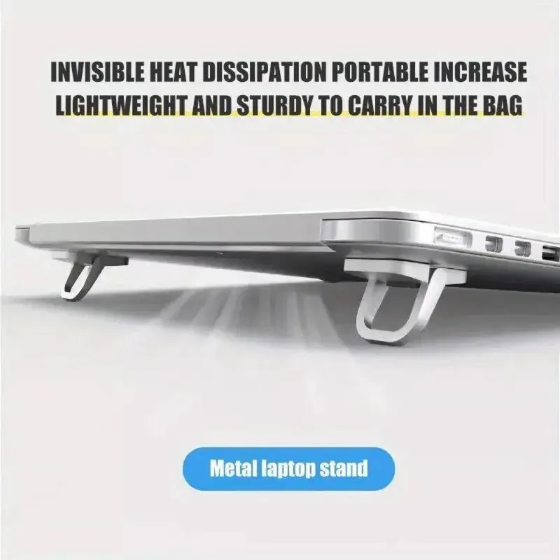 

2pcs/Set Mini Portable Laptop Stand Riser Adjustable Foldable Computer Notebook Keyboard Stand Lightweight Ergonomic Desktop Hol