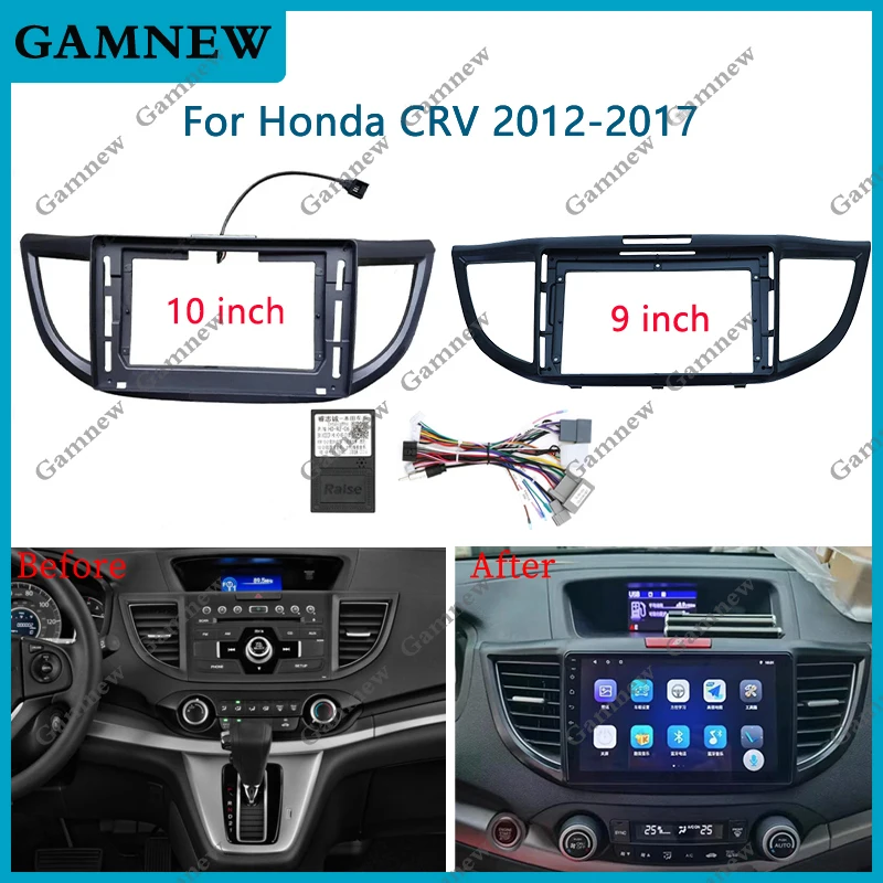 Car Frame Fascia Adapter Canbus Box Decoder Android Radio Audio Dash Fitting Panel Kit For Honda Crv C-rv 2012-2017