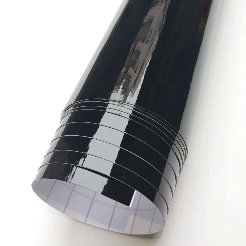 

Car Sticker Glossy Black Vinyl Wrap Film Gloss Black Self Adhesive Vinyl Sticker Bubble Free Exterior Parts