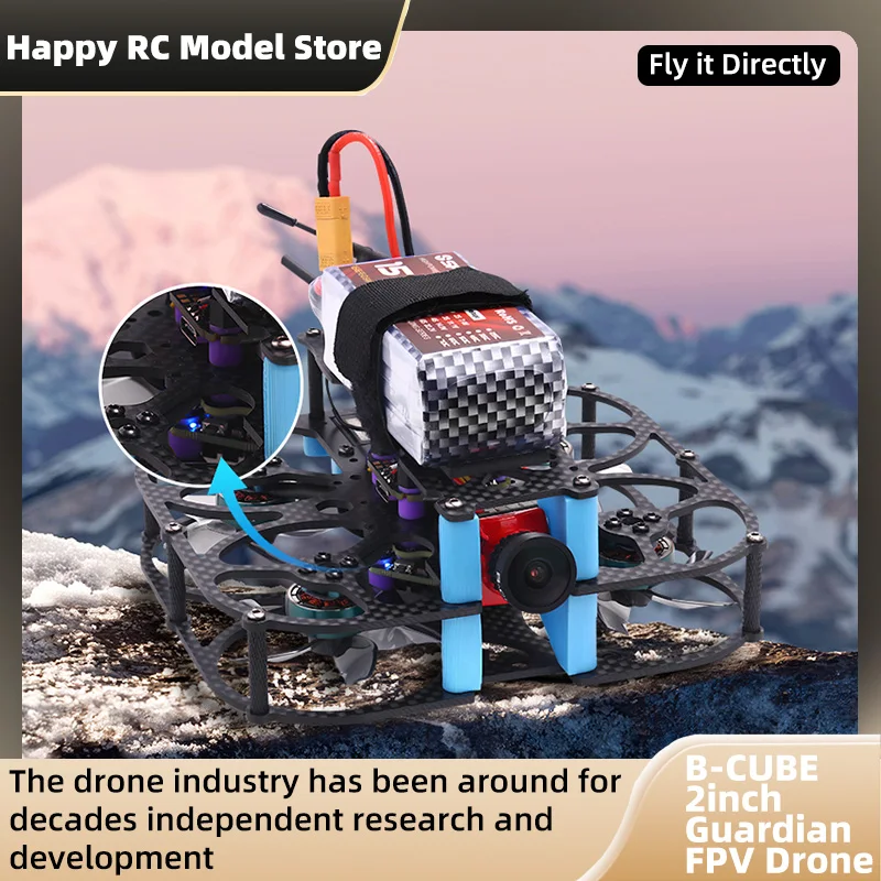 B-CUBE 2inch Guardian FPV Drone FrameKit Carbon Fiber Racing Drone Quadcopter INAV Beatflight F722 NOXE Ardupilot Flight Control