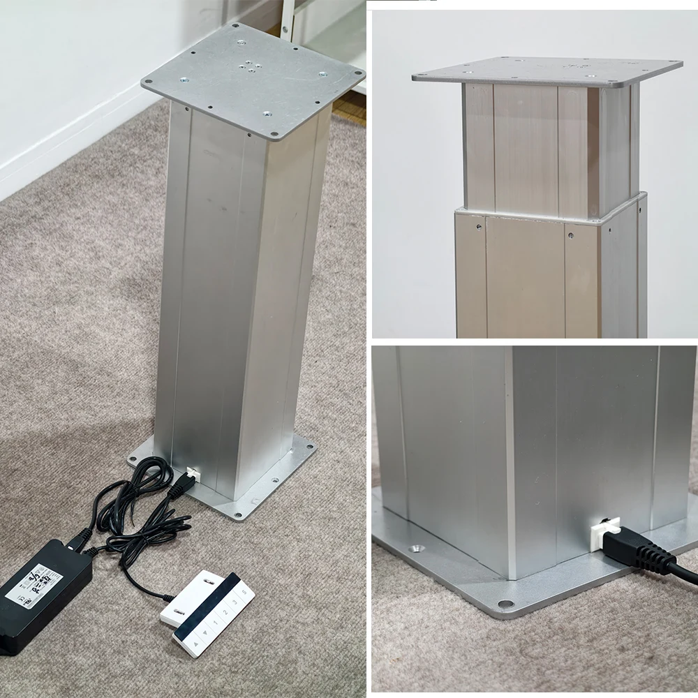 Commercial Grade 3-Stage Telescopic Electric Lifting Column Aluminum Actuator for Heavy Duty Industrial Assembly Table Leg