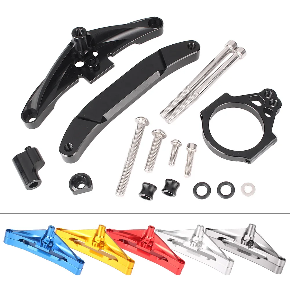 CNC Motorcycle Steering Damper Stabilizer Bracket Mounting Holder Set For Yamaha FZ1 FAZER 2006-2010 2011 2012 2013 2014 2015