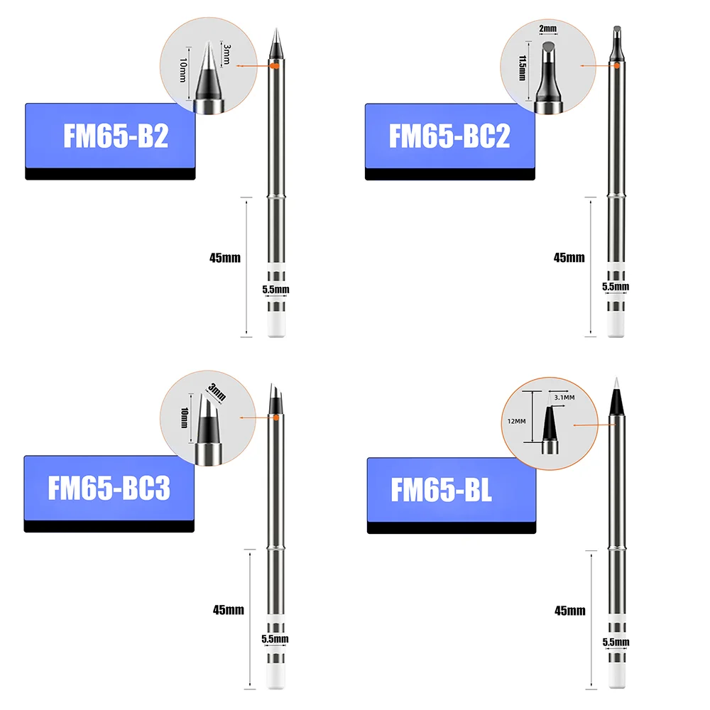 교체용 히터 납땜 다리미 팁, SH 시리즈와 호환 가능, T65 HS01 GD300 T85 SH72, FM65, T12 적용 불가