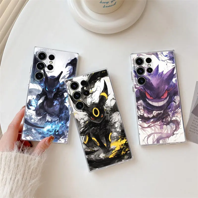 

Pokemons Umbreon Gengar S25FE Clear Case For Samsung Galaxy S25 S24 S23 Ultra S20 S21 FE S22 Plus A56 A36 5G A17 A07 Phone Cover