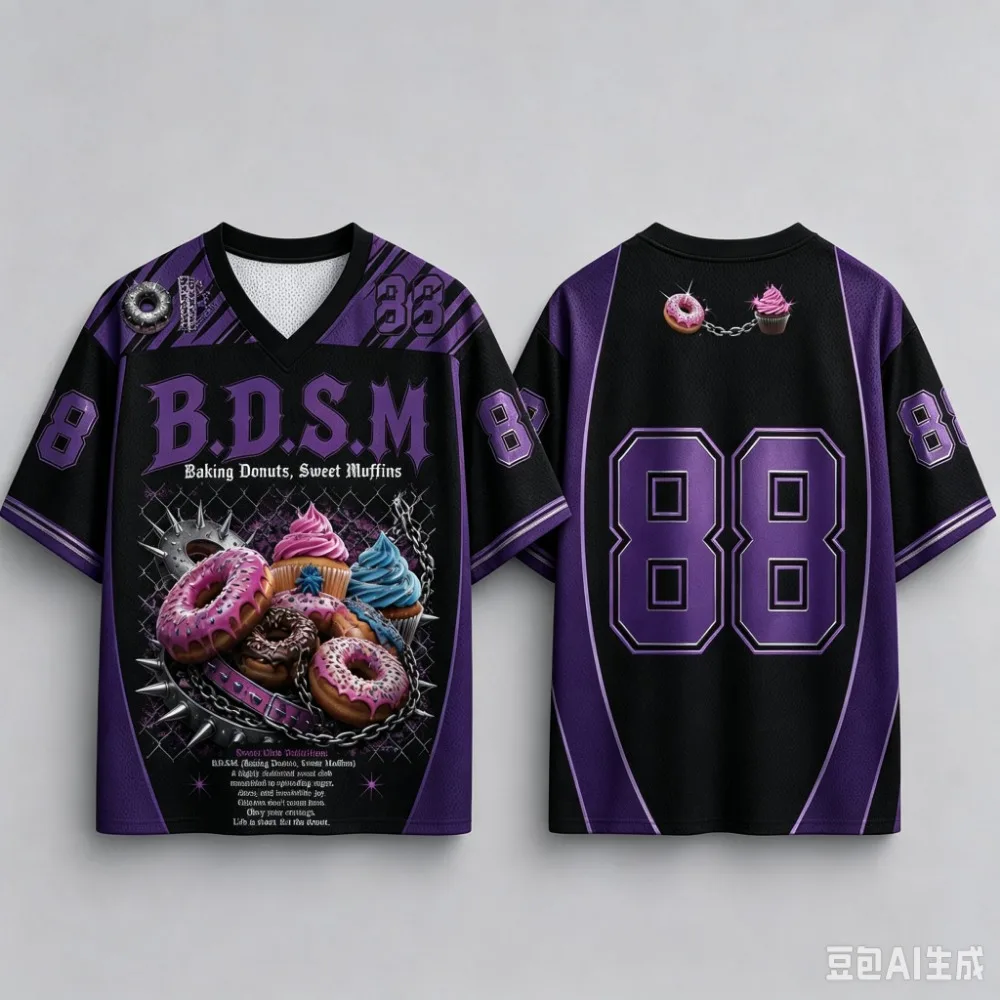 Donut Gothic Punk Style 3D Print Sport Quickdry Breath Men V-neck Plus-sizeT-Shirt Outdoor Street Casual  Y2K Parent-Child Cloth