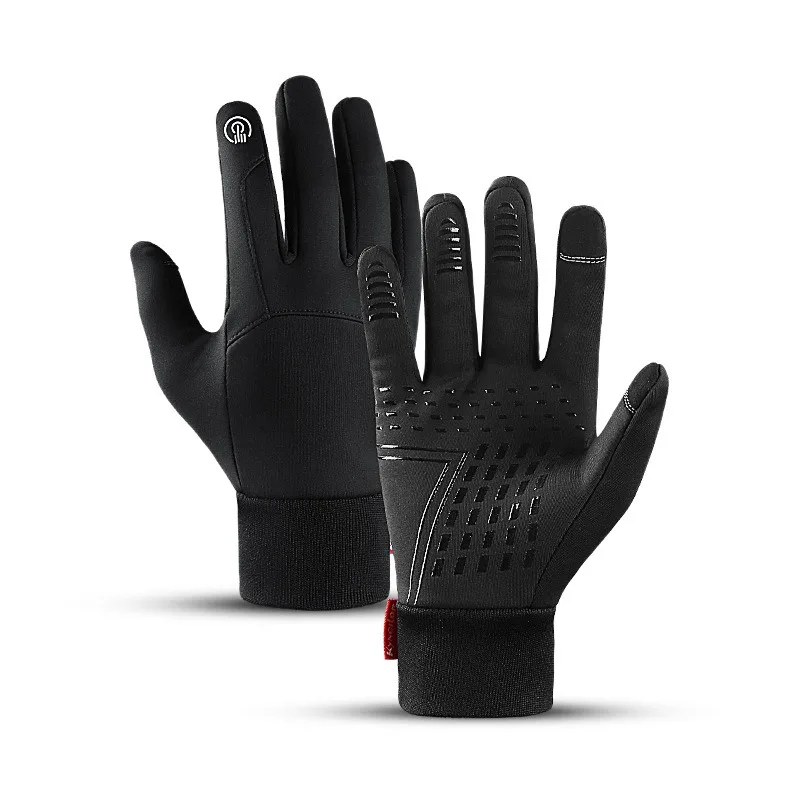Protective Autumn Winter Thermal Gloves Velvet Lined Waterproof Windproof Touch Screen Skiing Cycling Outdoor Sports Unisex