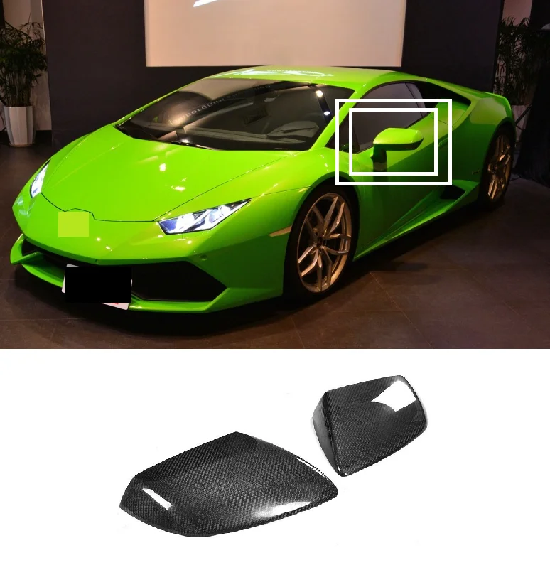 

Real Carbon Fiber Car Side Mirror Caps Car Accessories Fit For Lamborghini Huracan LP610 2014-2018