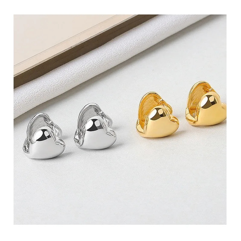 

Корейские модные серьги-клипсы в форме сердца, трёхмерные, для женщин, в стиле интернет-знаменитостей, милые, оригинальные, изысканные