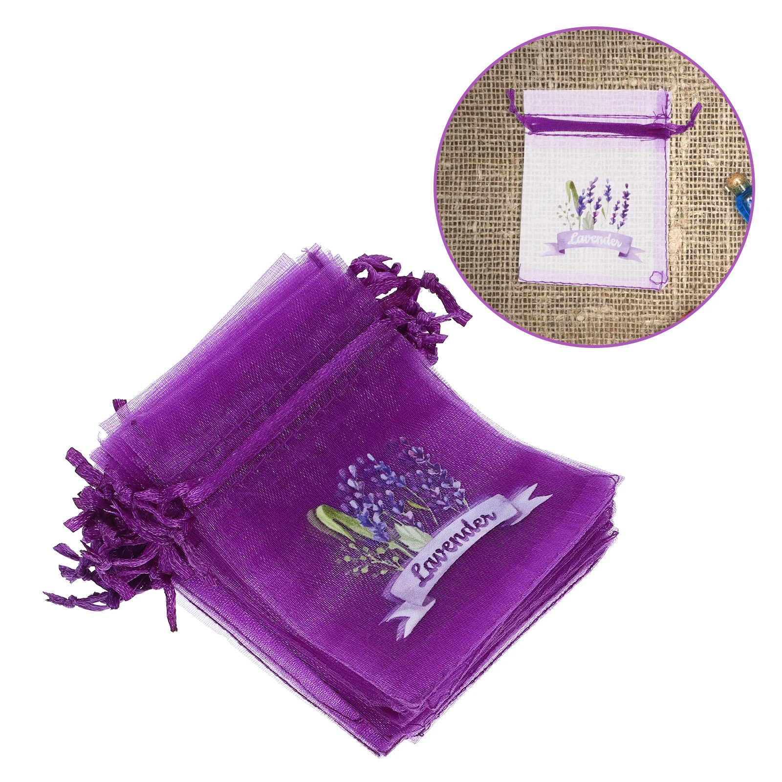 

20 Pcs Empty Sachet Bag Clear Party Favor Bags Lavender Sachets Pouch Drawstring Dried Flower Storage