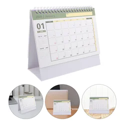 2025 Desk Calendar Table Decorations for Digital Clock Office Month 2024 Supply Standing Household Small