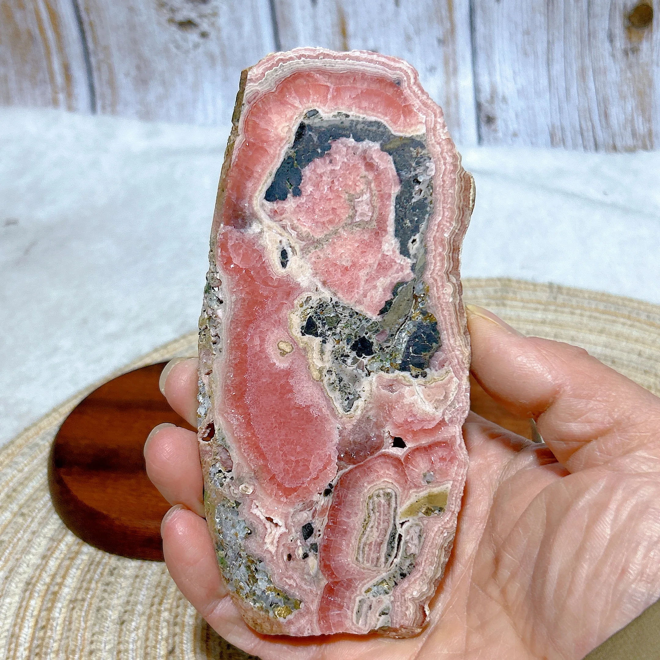 

Healing Natural Crystal Rhodochrosite Big Slab High Quality Gemstones Mineral Energy Stone Home Decorations Room Decor Gift